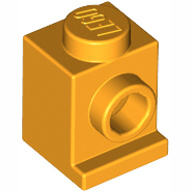 Lego kostka (kostička) 1x1 držák světel, světle oranžová (6020098, 6186006)
